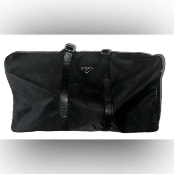 Prada Tessuto Weekender Nylon & Saffiano Leather Trim Duffle VERY LARGE - Picture 3 of 11